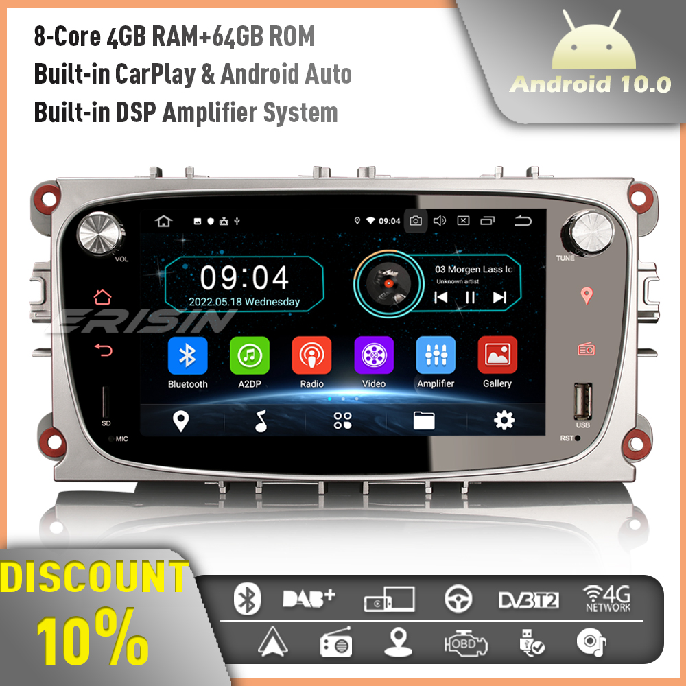 Erisin ES6909FN 7 Android 10 0 Car Stereo GPS Sat Nav For Ford Mondeo