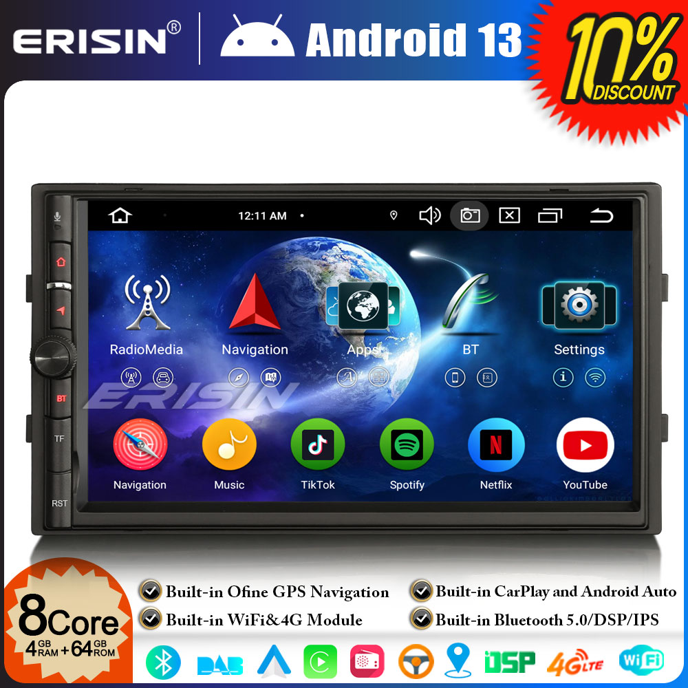 Erisin Es U Android Core Dab Car Stereo Gps Satnav Double