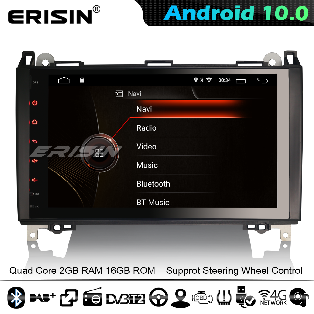 Erisin ES4292B 9" DSP Android 10.0 Car Stereo GPS Radio Mercedes Benz A ...