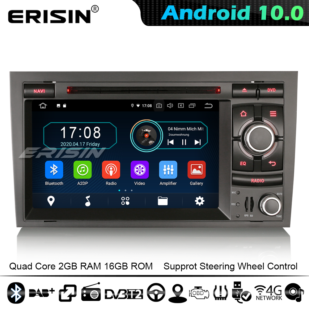 7 Android 9.0 GPS Navi Car Radio for Audi A4 S4 RS4