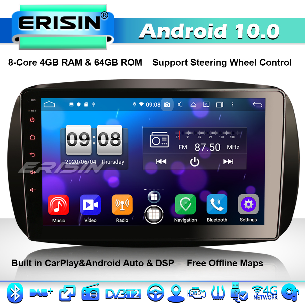 Erisin ES8799S 8-Core 9" Android 10.0 Car Stereo GPS SatNav Mercedes ...