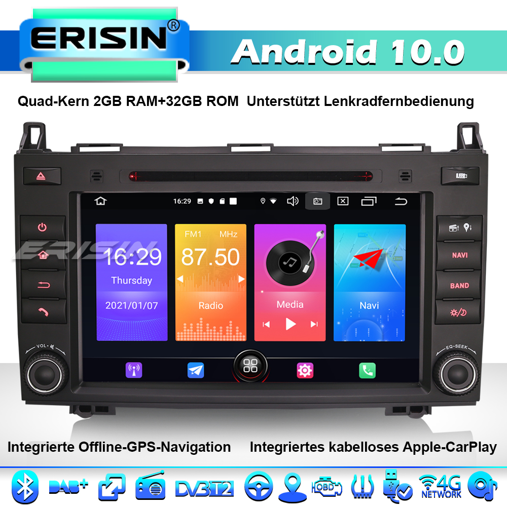 Erisin ES2721B Android 10.0 Car Stereo GPS Sat Nav Mercedes Benz A/B ...