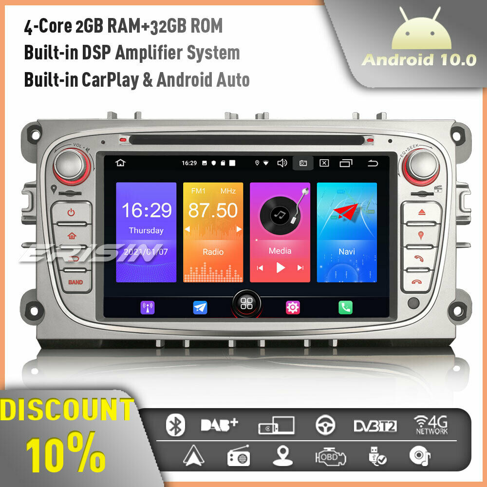 Erisin Es Fs Android Car Stereo Dab Radio Gps Sat Nav For Ford S